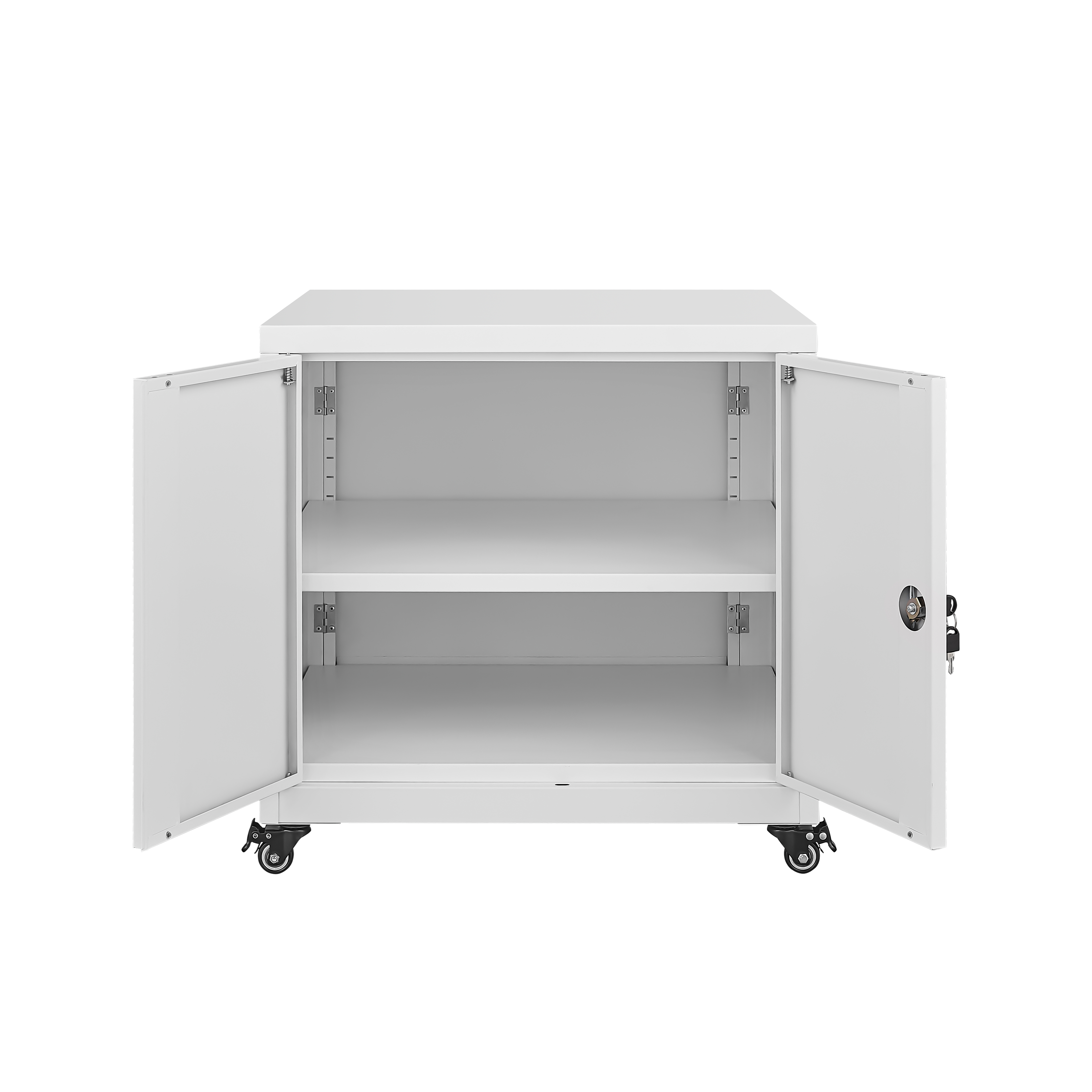 Large Metal Rolling Printer Cabinet with Storage