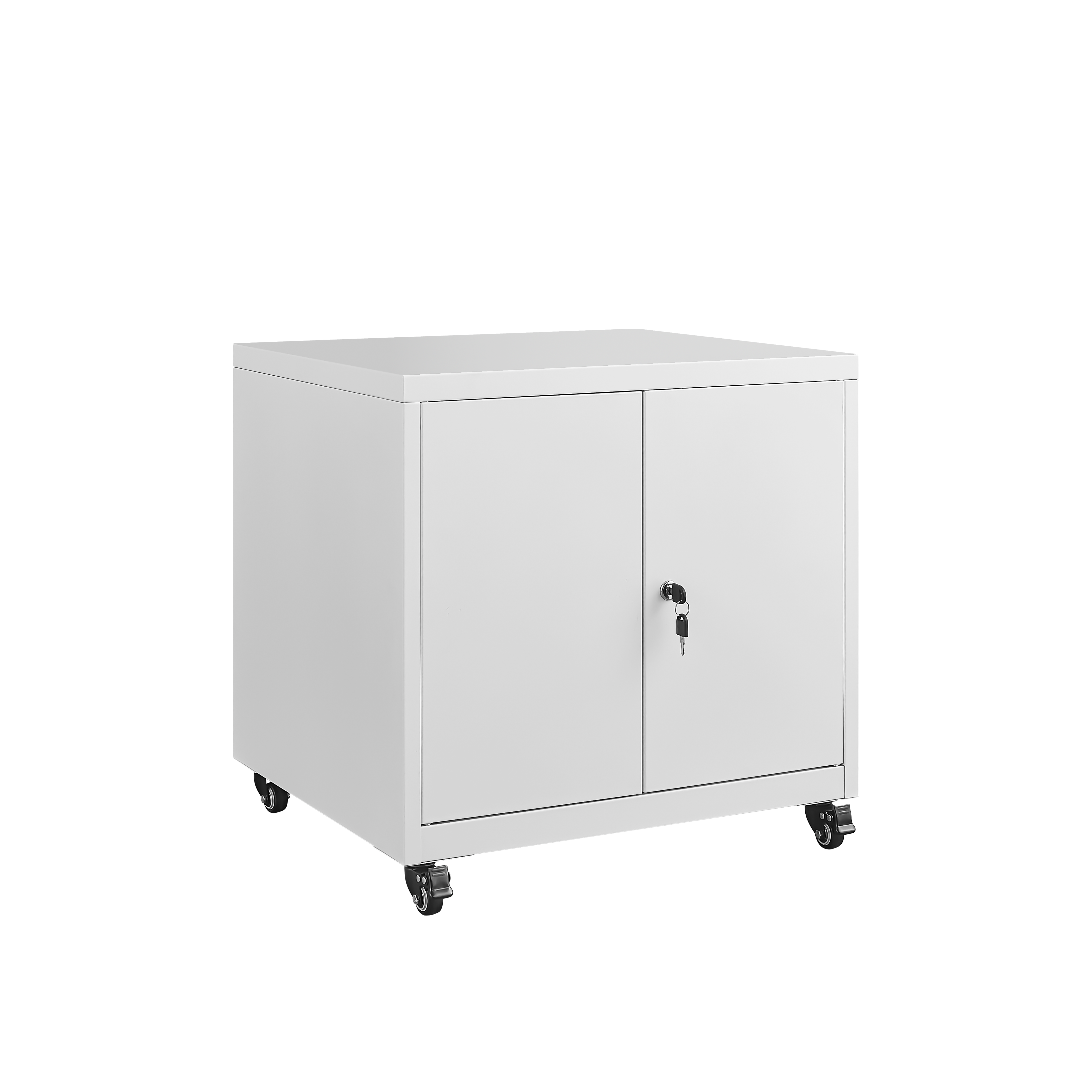 Large Metal Rolling Printer Cabinet with Storage