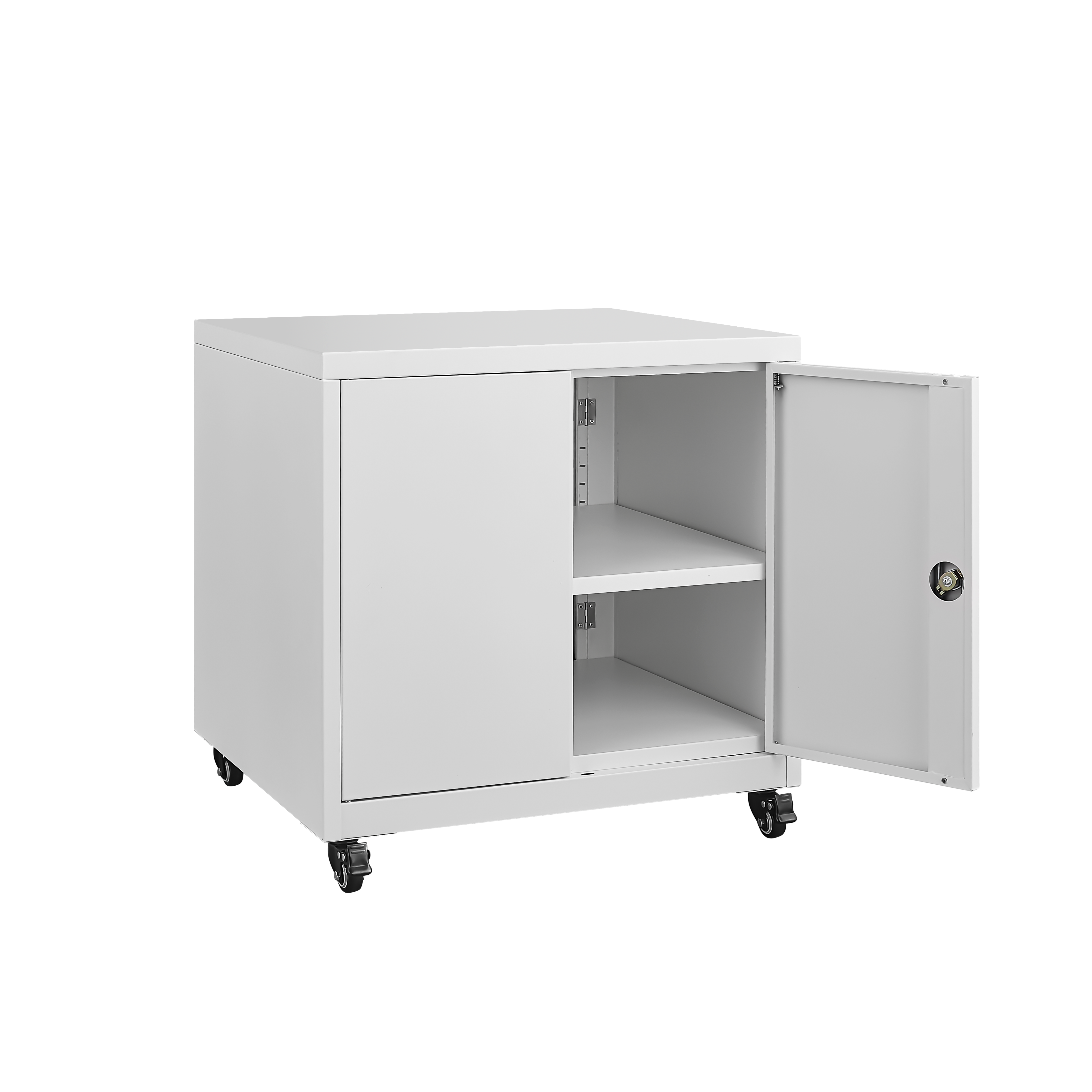 Large Metal Rolling Printer Cabinet with Storage