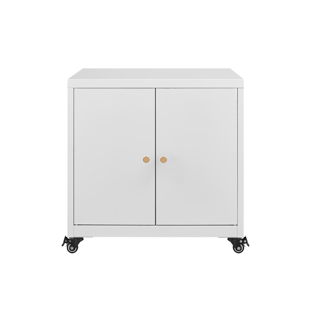 Byshtec Large Metal Rolling Printer Cabinet with Storage