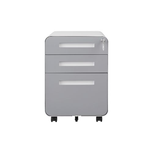 3 Drawer Gray Metal Mobile File Cabinet with Lock – Under Desk Storage for Legal, Letter & A4 Files, 5 Wheel Anti-Tilt Design for Home Office