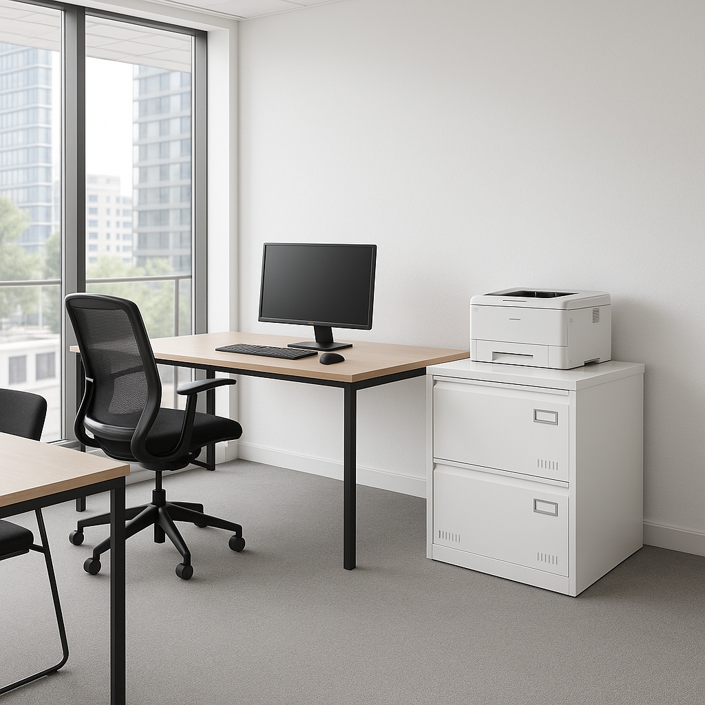 White 2-Drawer Lateral File Cabinet with Lock – Metal Filing Cabinet for Legal, Letter, A4, F4 Documents, Home & Office Storage