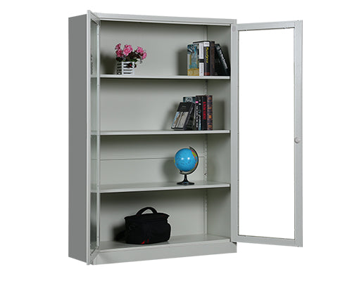 Complete Glass Half Height Filing Cabinet | Steel Storage Cabinet with Glass Doors FC-G6