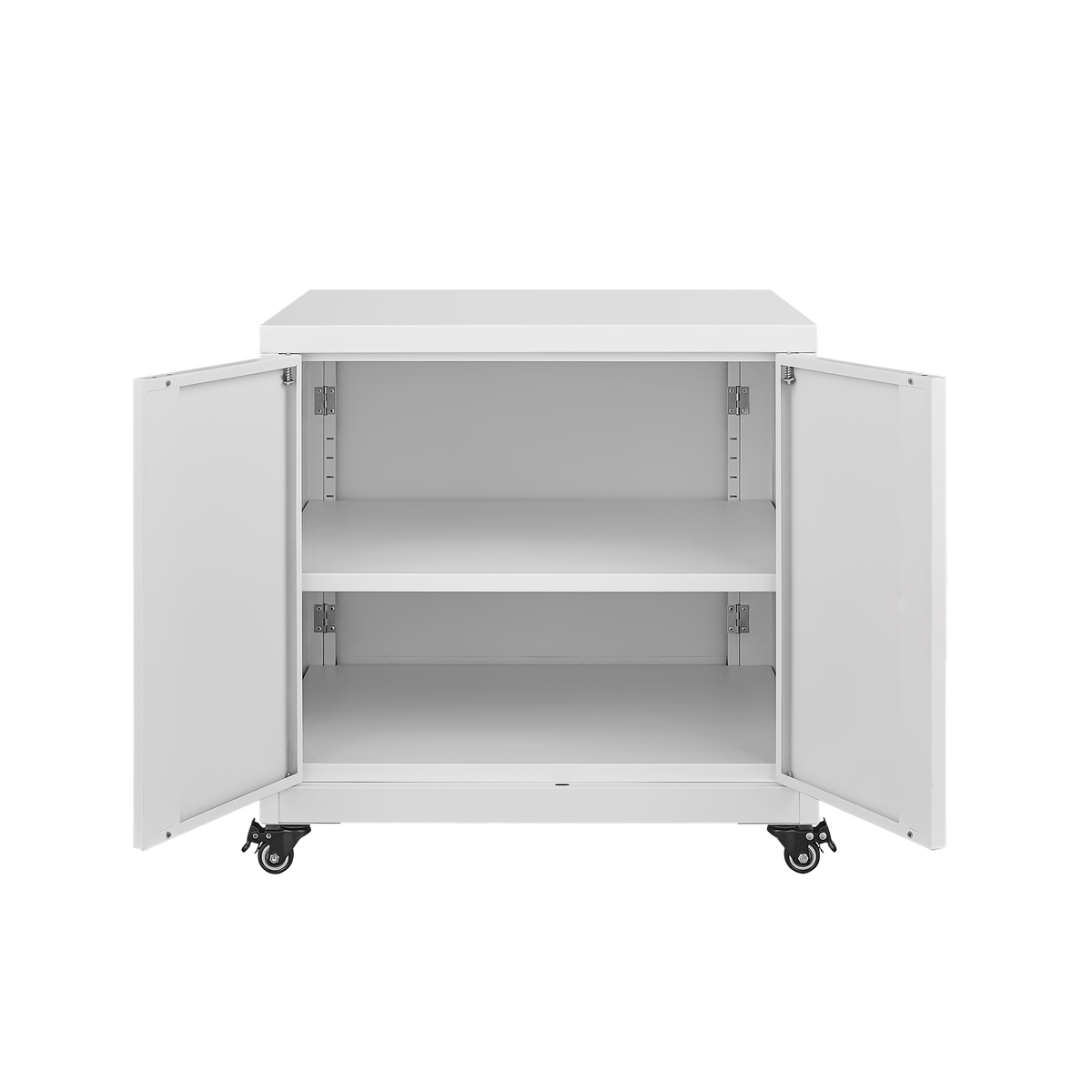 Byshtec Large Metal Rolling Printer Cabinet with Storage