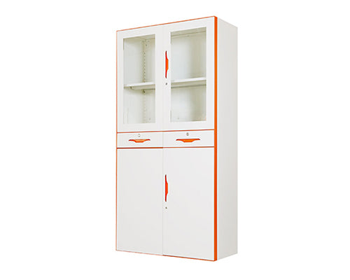 Slim Rim 4-Door Steel Filing Cabinet with 2 Drawers | Multi-Storage Office Cabinet