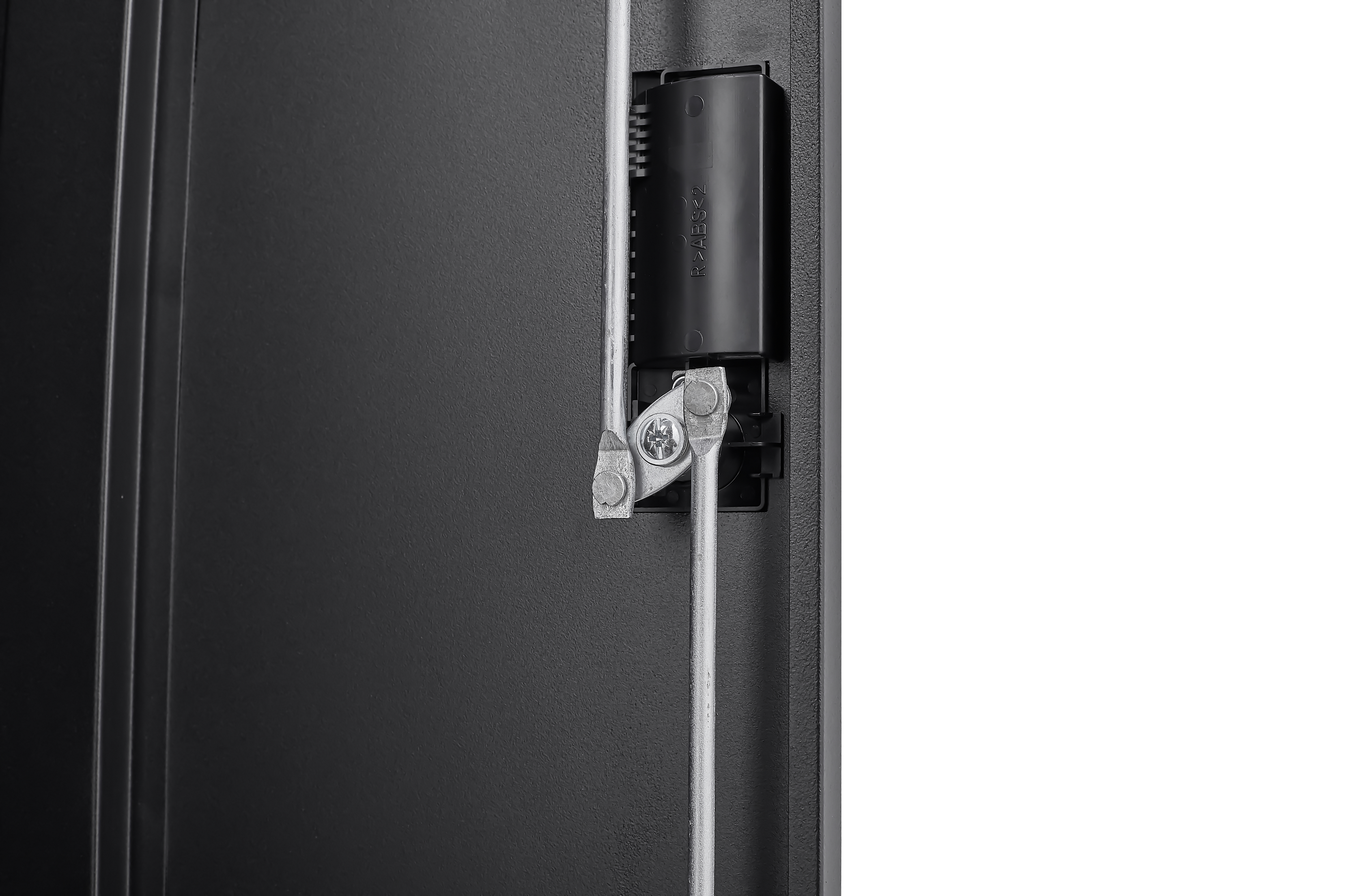 Black Metal Wardrobe with Compartments – Lockable Steel Storage Closet