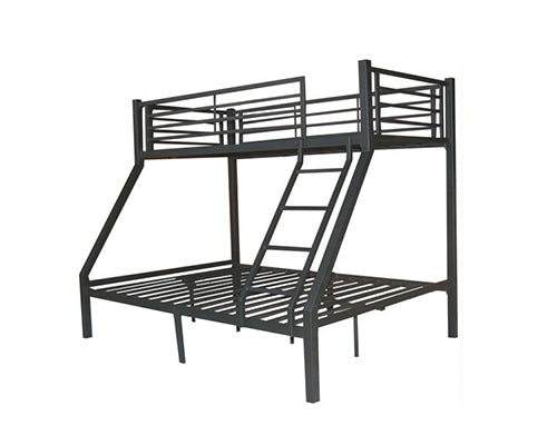 School Apartment Loft Children Bunk Bed with Safety Ladder | Heavy-Duty Metal Double Deck Bed