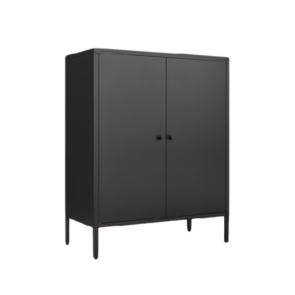 Black Metal Storage Cabinet – Lightweight Storage for Home & Office