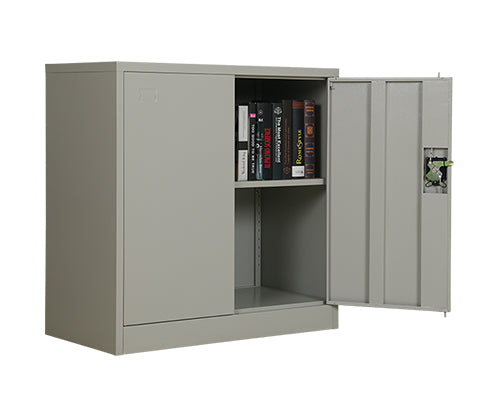 2-Door Half Height Steel Filing Cabinet | Lockable Office Storage Cabinet