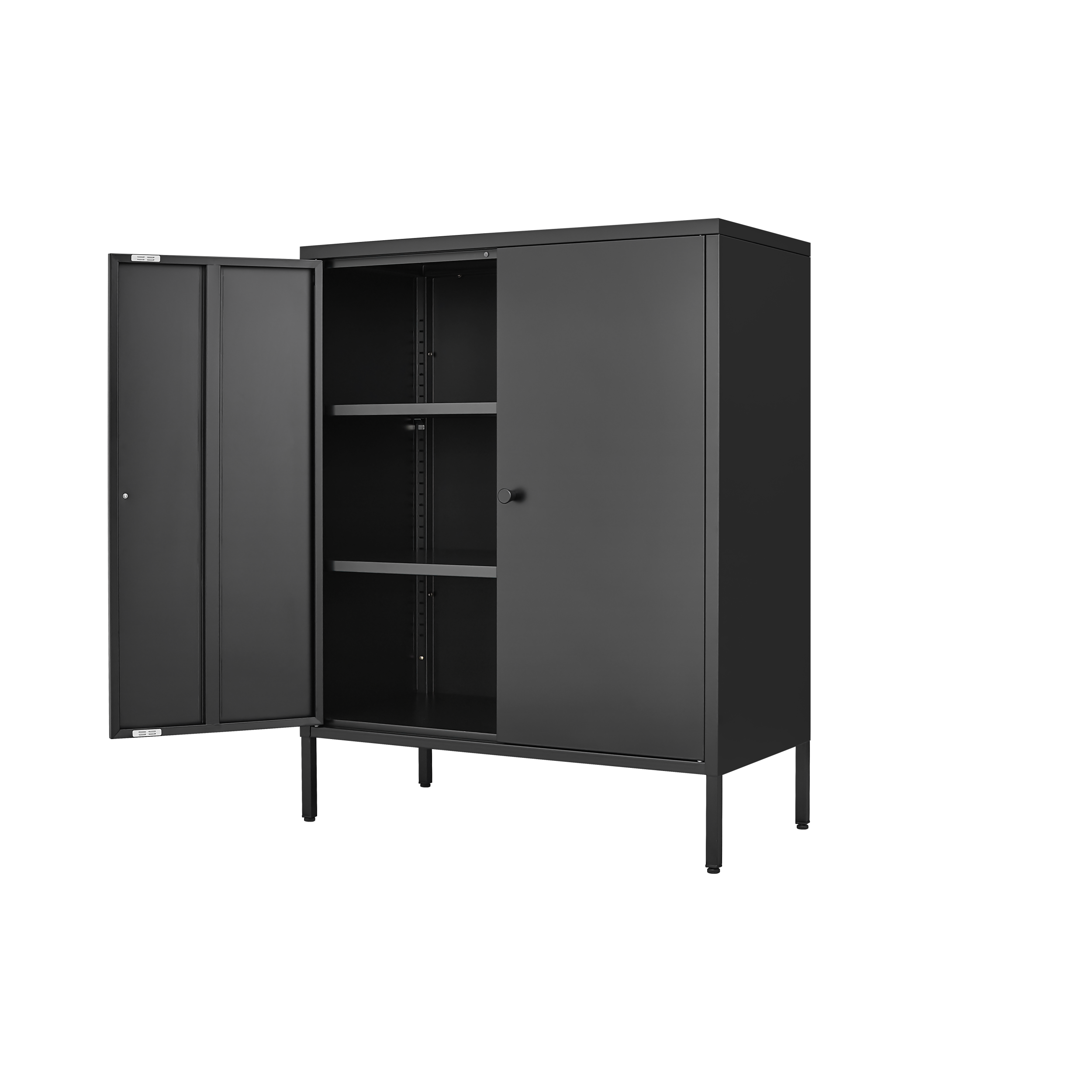 Black Metal Storage Cabinet – Lightweight Storage for Home & Office