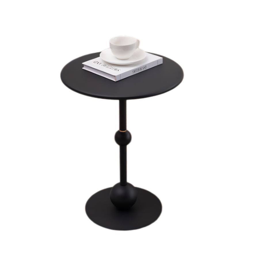 15.7'' Vintage Metal Round Coffee Table – Small Accent End Table for Sofa, Bedside, Living Room or Bedroom