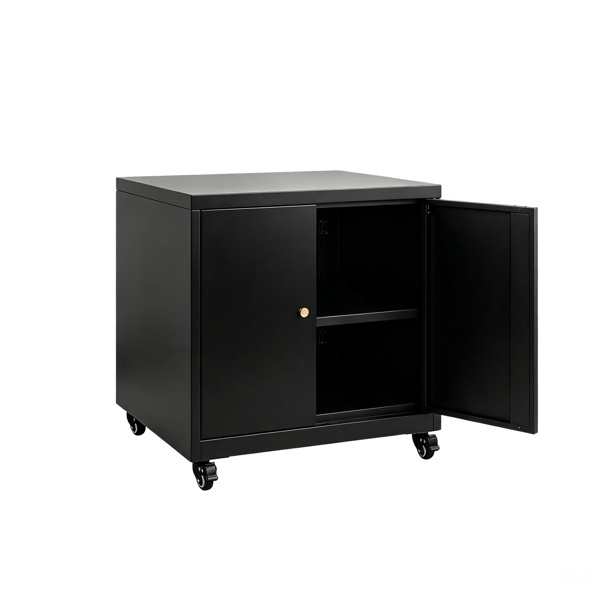 Byshtec Large Metal Rolling Printer Cabinet with Storage