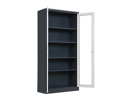 2-Drawer Filing Cabinet with Full Glass Doors | Steel Office Storage FC-G6