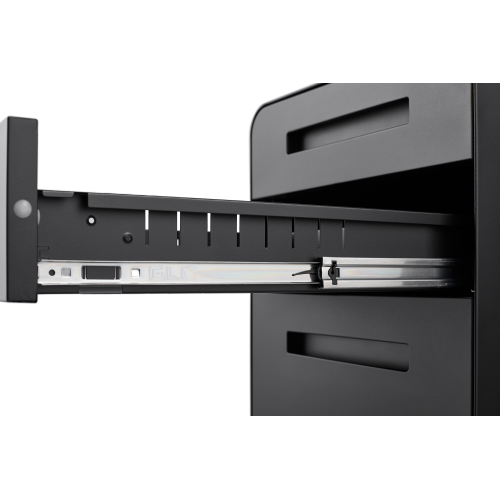 3 Drawer Black Metal Mobile File Cabinet with Lock – Under Desk Storage for Legal, Letter & A4 Files, 5 Wheel Anti-Tilt Design for Home Office