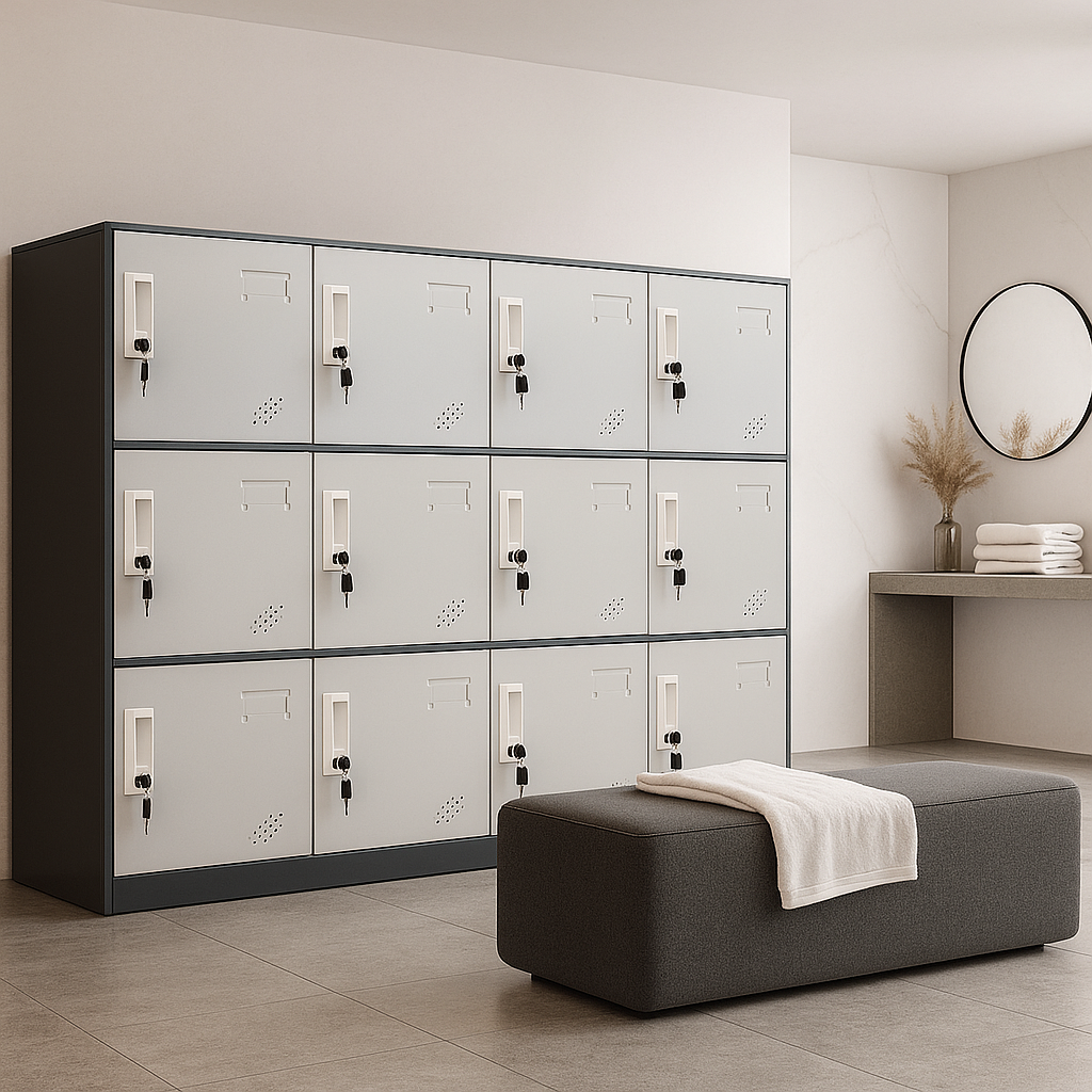 Gray Metal 9-Door Employee Locker – Office & Gym Storage