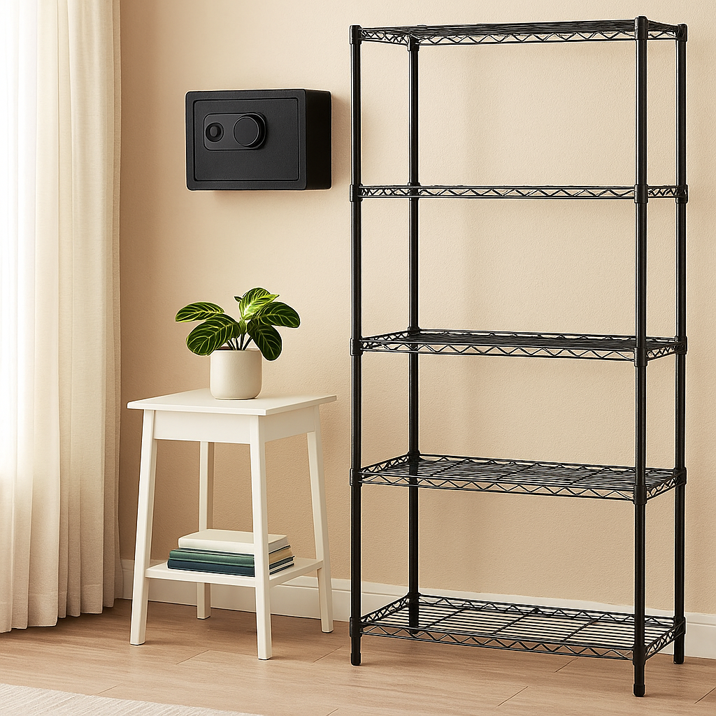 Heavy Duty 4-Tier Wire Shelf – Adjustable Steel Storage Organizer