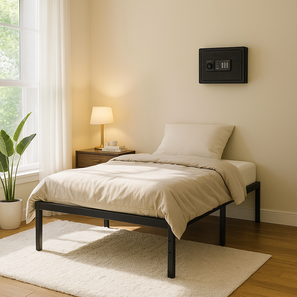 Metal Bed Frame Queen Size – Heavy Duty 14 Inch Platform with Storage
