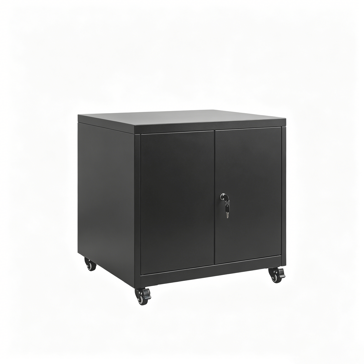 Byshtec Large Metal Rolling Printer Cabinet with Storage