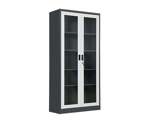 2-Drawer Filing Cabinet with Full Glass Doors | Steel Office Storage FC-G6