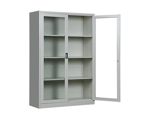 Complete Glass Half Height Filing Cabinet | Steel Storage Cabinet with Glass Doors FC-G6