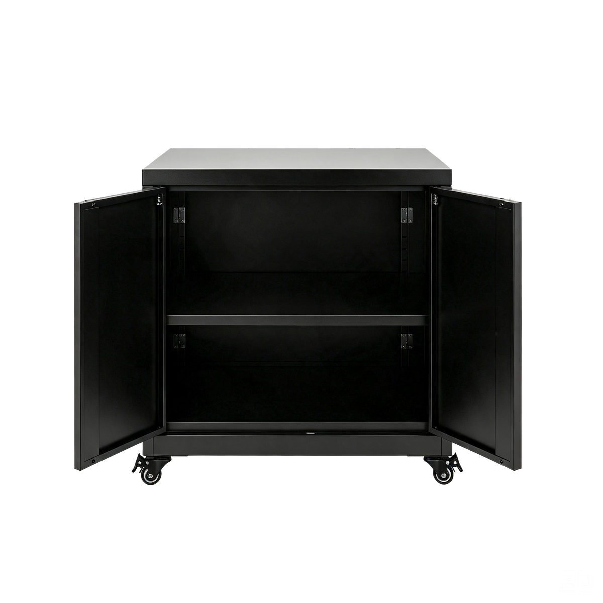 Byshtec Large Metal Rolling Printer Cabinet with Storage