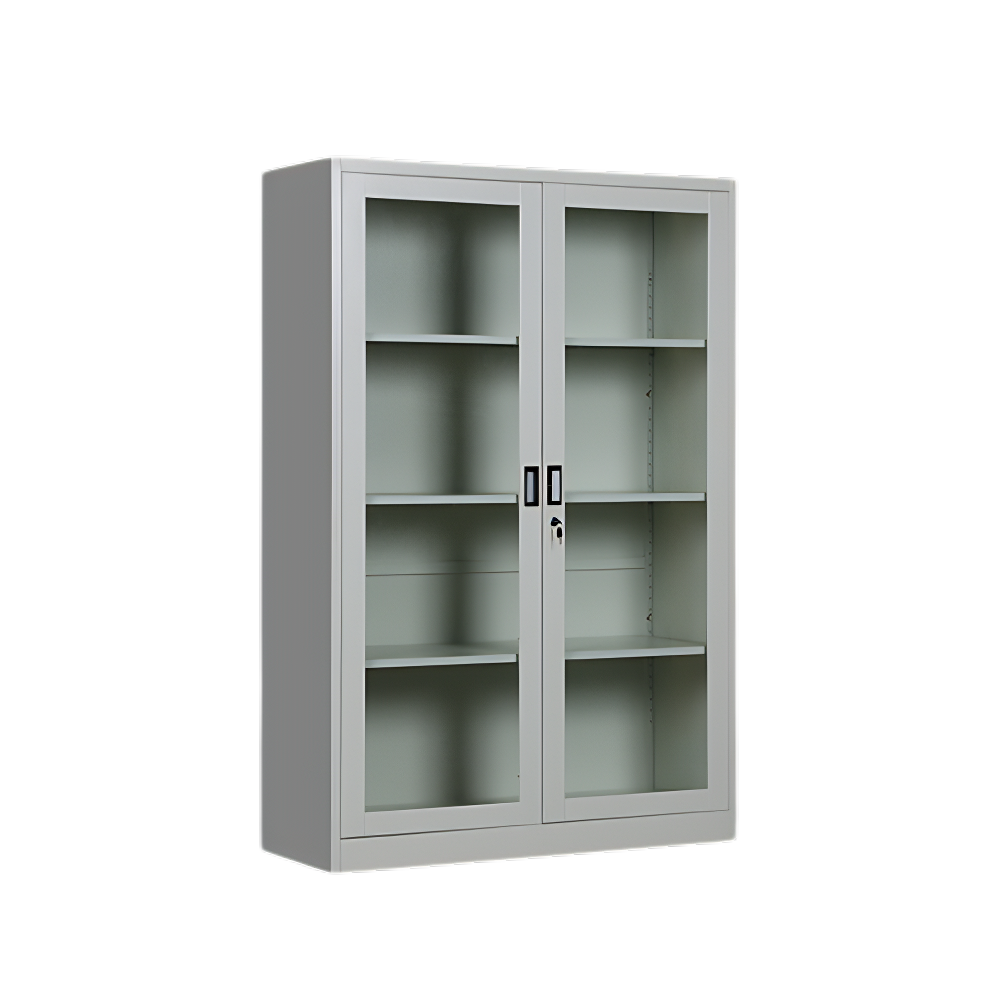 Complete Glass Half Height Filing Cabinet | Steel Storage Cabinet with Glass Doors FC-G6