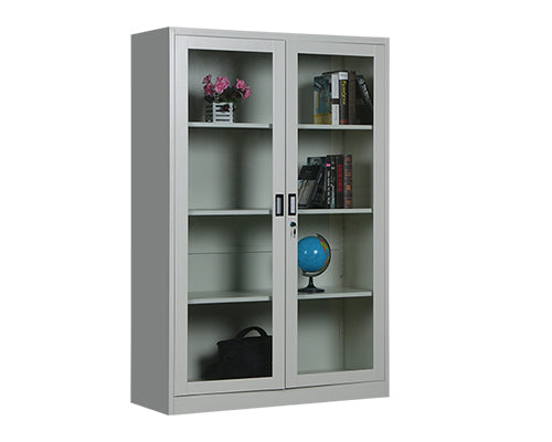 Complete Glass Half Height Filing Cabinet | Steel Storage Cabinet with Glass Doors FC-G6