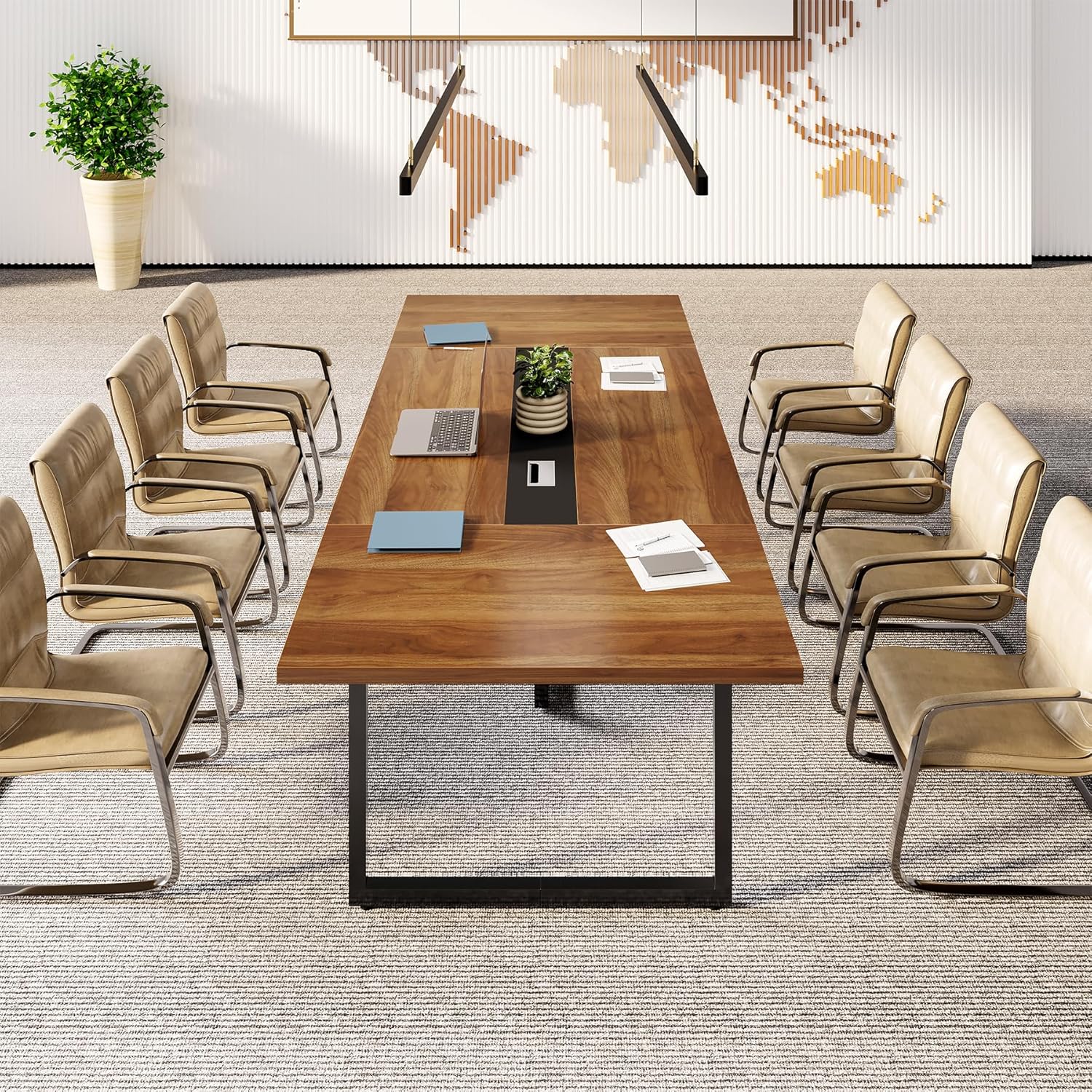 Large Conference Table for 8-10 People – Modern Office Meeting Table