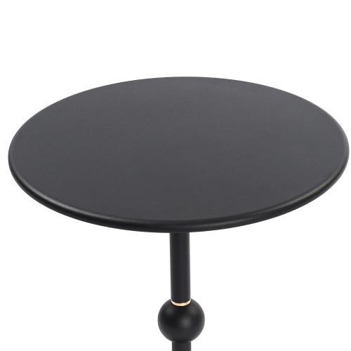 15.7'' Vintage Metal Round Coffee Table – Small Accent End Table for Sofa, Bedside, Living Room or Bedroom