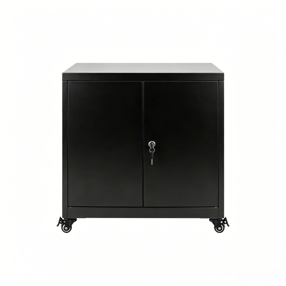 Byshtec Large Metal Rolling Printer Cabinet with Storage